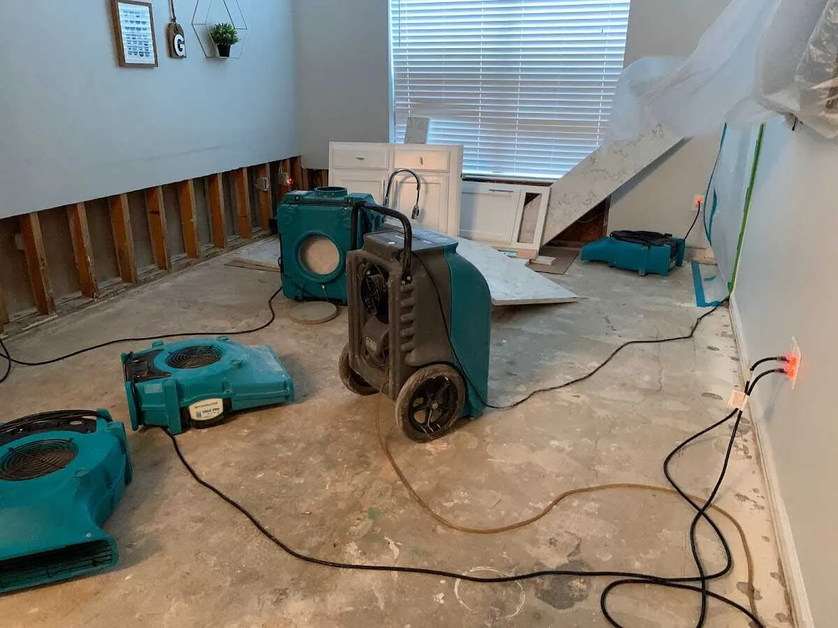 Dehumidifier in flood-cut room for Water Extraction & Removal in Brunswick